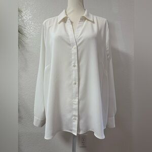 H & M Elegant White Women's Blouse size XXL